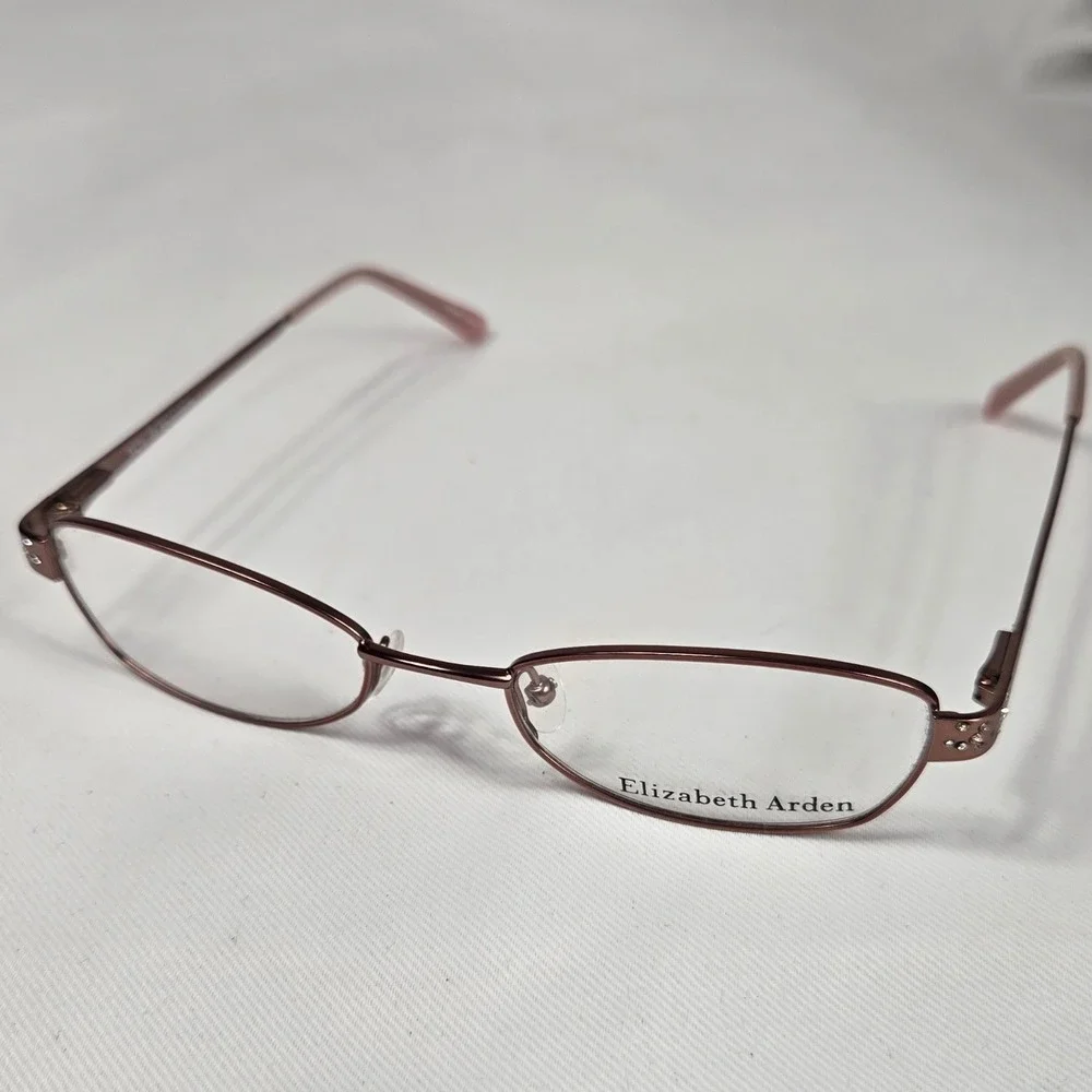 Elizabeth Arden Eyeglasses Light Pink Frames Rhinestones EA 6006 51/19/135 New